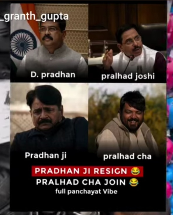 panchayat amzon prime show context related to the new education minister appointment.